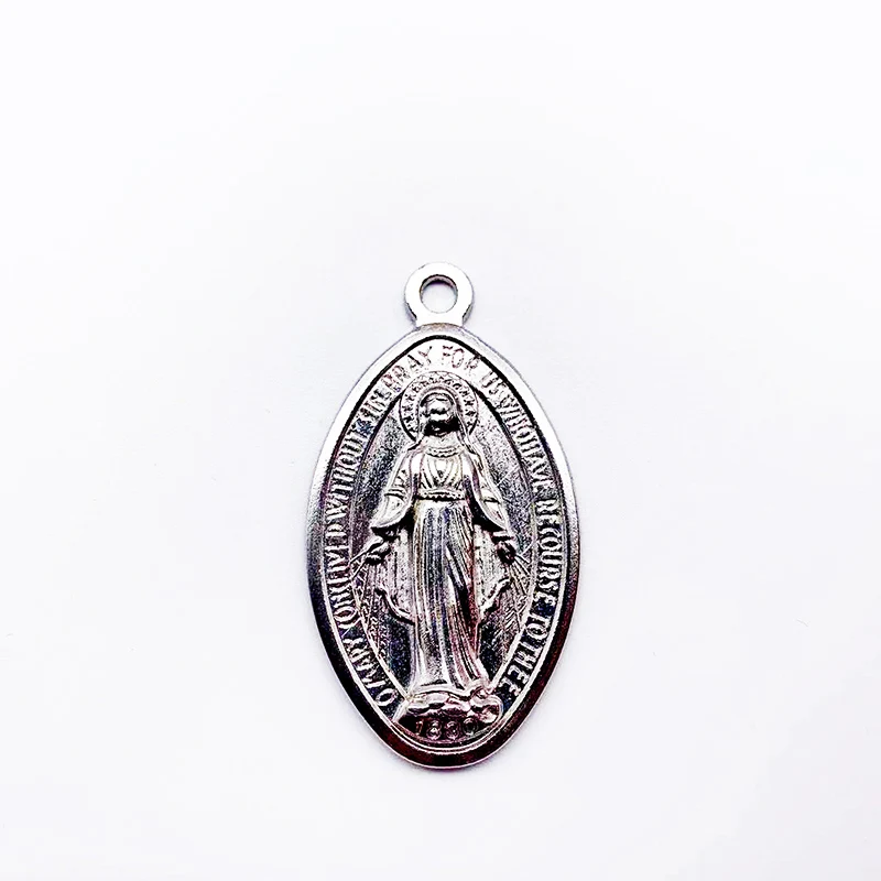 Ретро Серебряный католический крест Святого Бенедикта Иисуса розы кулон