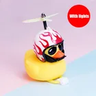 Украшение интерьера автомобиля желтая утка с шлемом для велосипеда аксессуары для мотора без подсветки автомобильные аксессуары утка в автомобиле