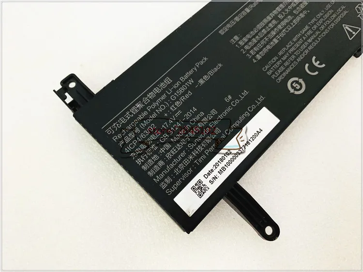 Аккумулятор для ноутбука GYIYGY 15 2 в 3620 мАч 55 02wh G15B01W игрового XIAOMI 7300HQ Xiaomi GTX1060 Intel I7