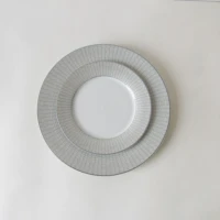 irregular crack line pattern porcelain dish set simplicity decorative restaurant dinner ceramic plate