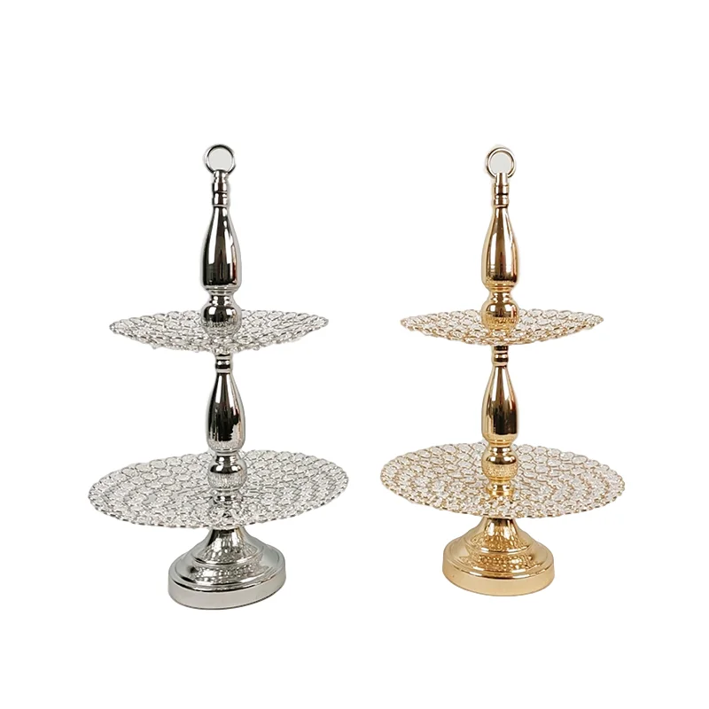 2 и 3 Уровня подставка для кексов Серебряного золотого цвета декор десертного
