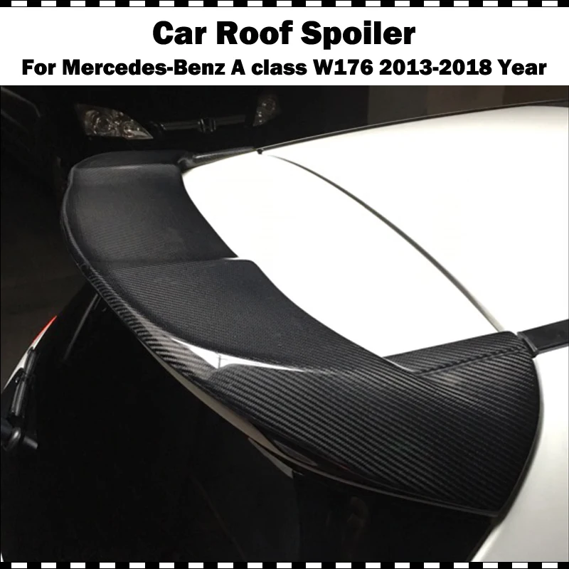 W176 шт. Стиль углеродного волокна задний спойлер антикрыло на крышу для Mercedes Benz A