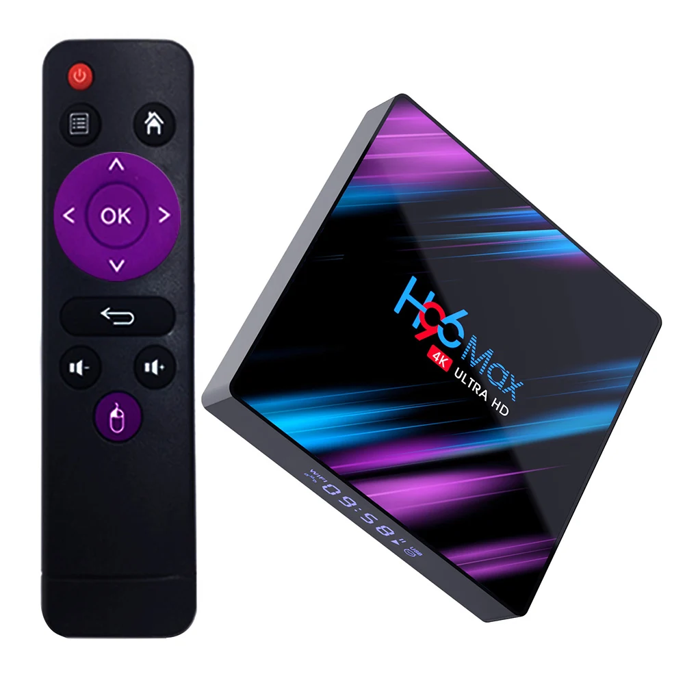 ТВ приставка H96 Max медиа ресивер цифровой процессор Rockchip RK3318 4K Smart TV 2.4G/5G Wi Fi Bluetooth 4.0