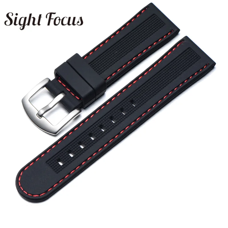 Ремешок силиконовый для наручных часов резиновый браслет Seiko Astron GPS 22 мм |