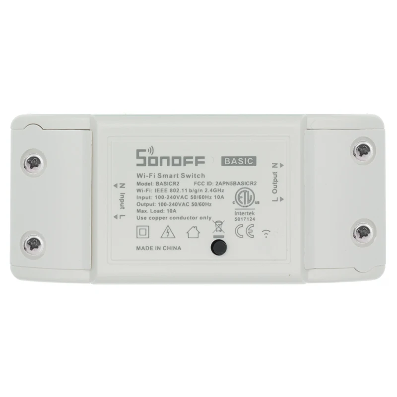 Интеллектуальный выключатель света Sonoff Basic R2 Wi Fi DIY умный Беспроводной
