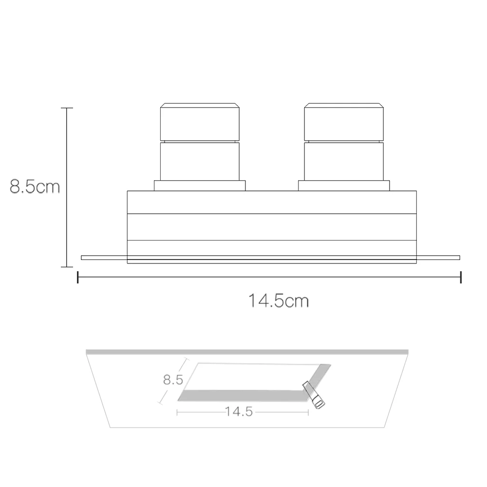 Светодиодные точечные светильники COOJUN светодиодная лампа алюминиевый белый