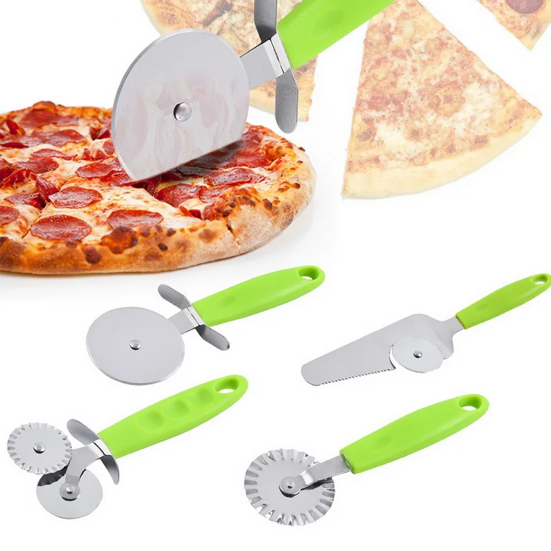 4 узора нержавеющая сталь резак для пиццы колесо двойной ролик нож слайсер