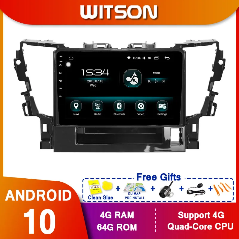 WITSON FULL HD сенсорный экран Android 10 0 Восьмиядерный Автомобильный GPS мультимедийный