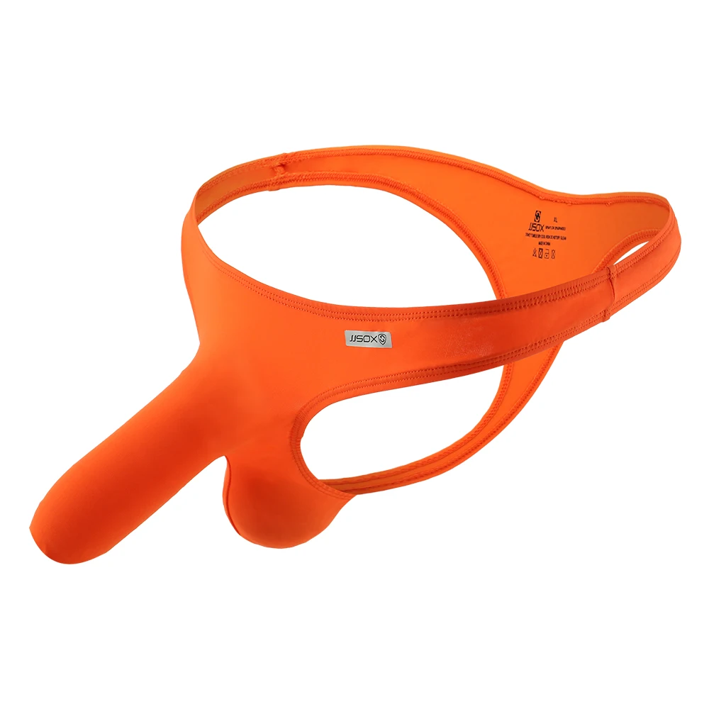 Мужские трусы стринги с карманом для пениса черные брифы низкой посадкой U