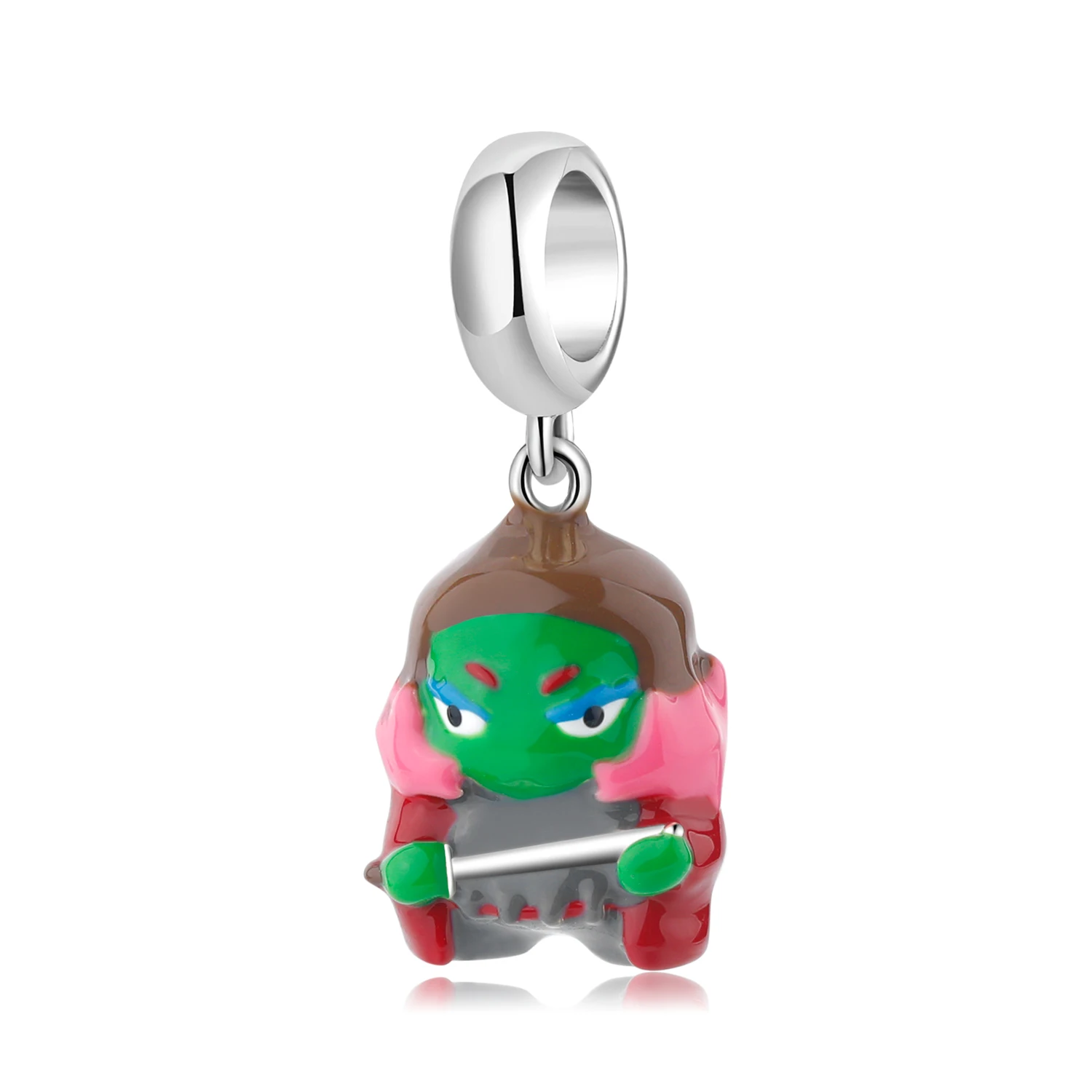 

WELMEL Original Charms Pendant 925 Silver Guardians of the Galaxy Gamora Enamel Beads Fit Original Pandora Bracelet Jewelry