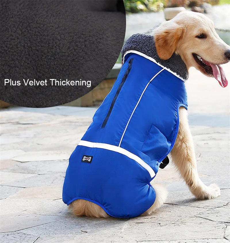 Высококачественная Светоотражающая зимняя одежда для собак водонепроницаемая