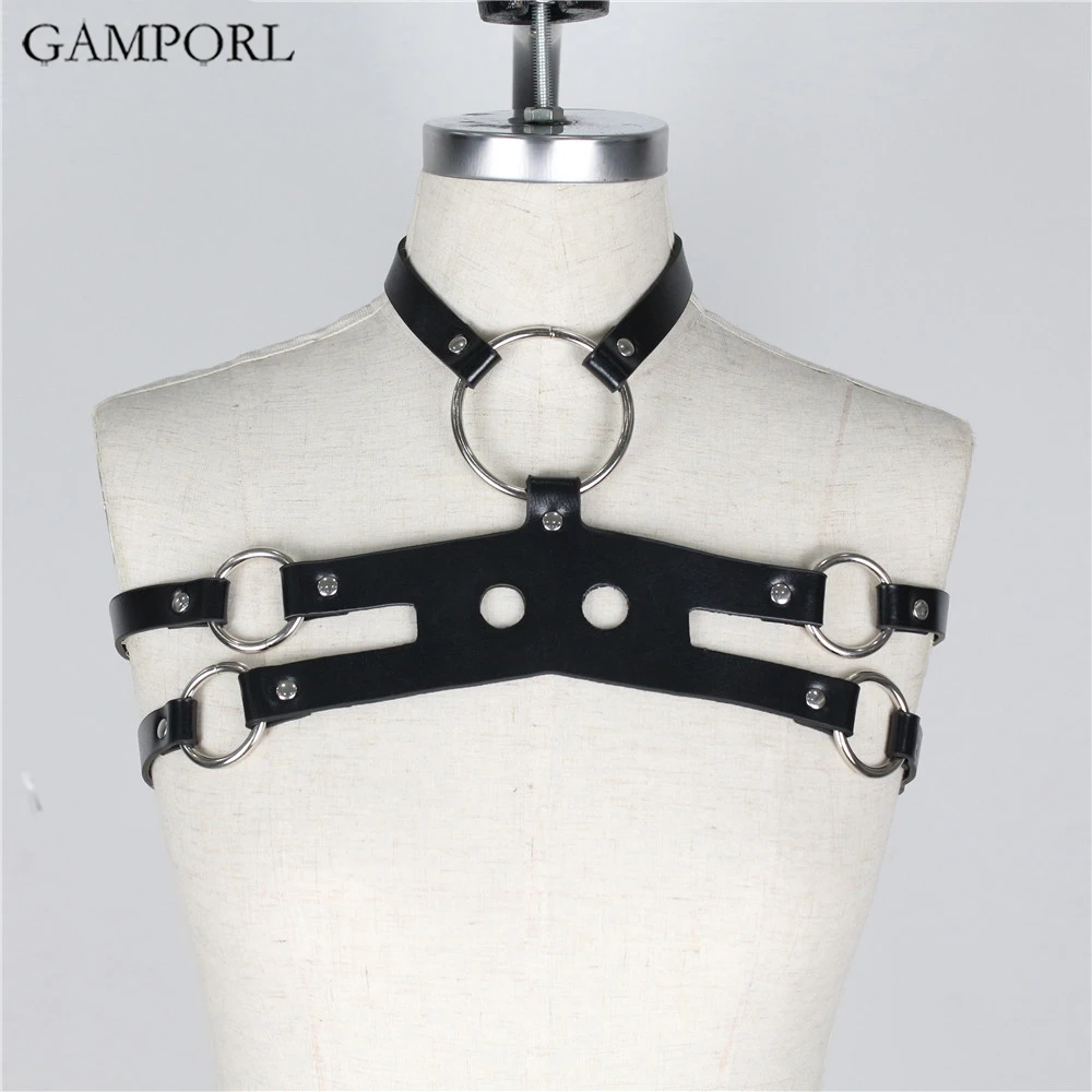 GAMPORL кожаный ремень грудь Связывание эротическое сексуальное женское БДСМ белье