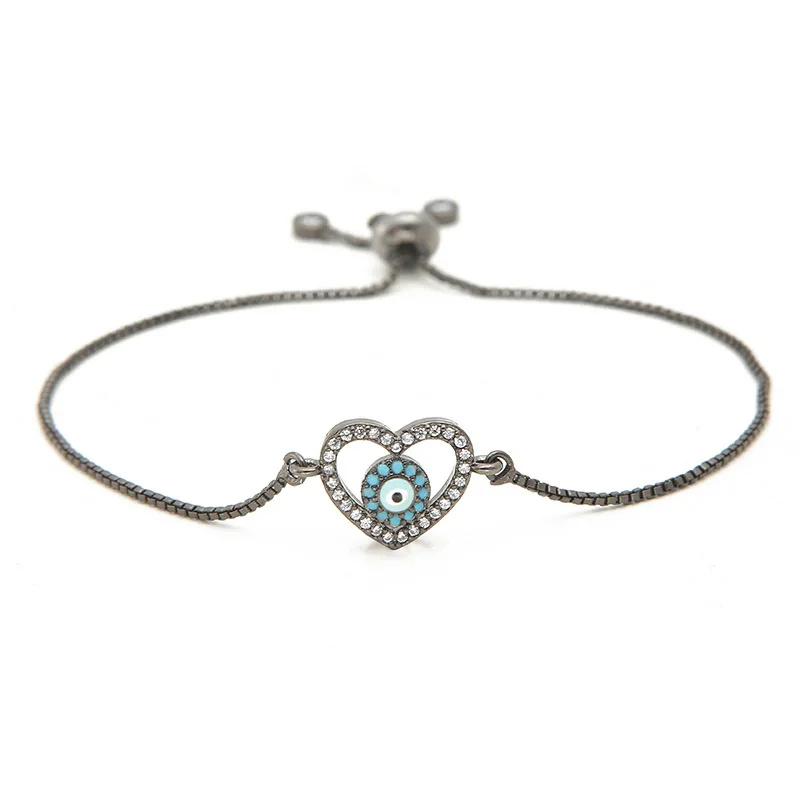 Женский браслет с подвеской в виде сердца 4 цвета | Украшения и аксессуары