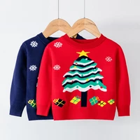 baby girl sweater winter casual pullover christmas tree sweater boys o neck long sleeve kids unisex clothes tops 2 10 years