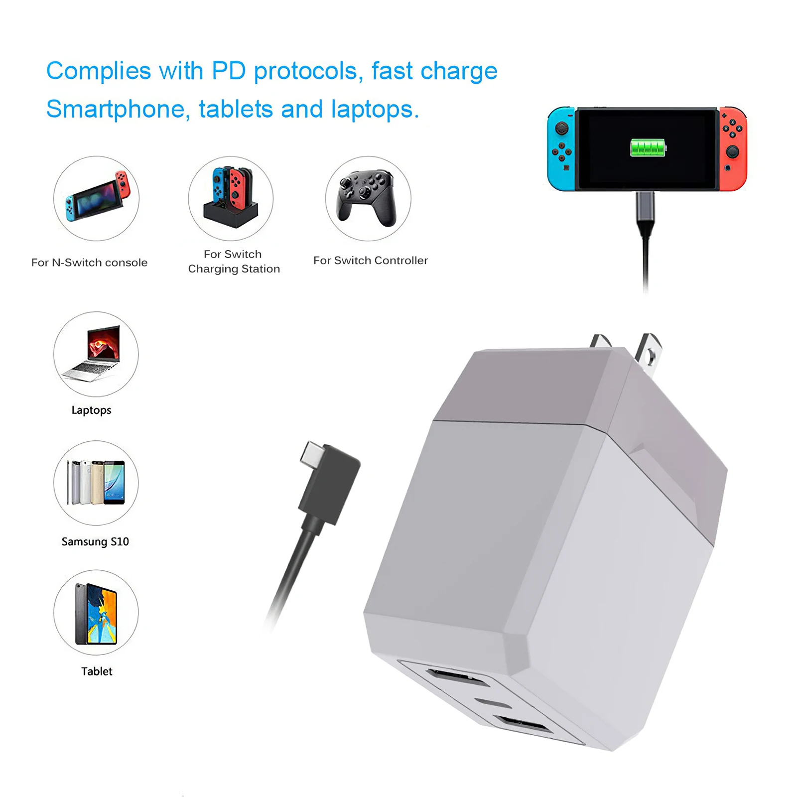 

USB 3.0 Type-C Game TV Dock For Switch High Quality Chip Set Compact Game TV Dock Charging Video Converter Compact Safe