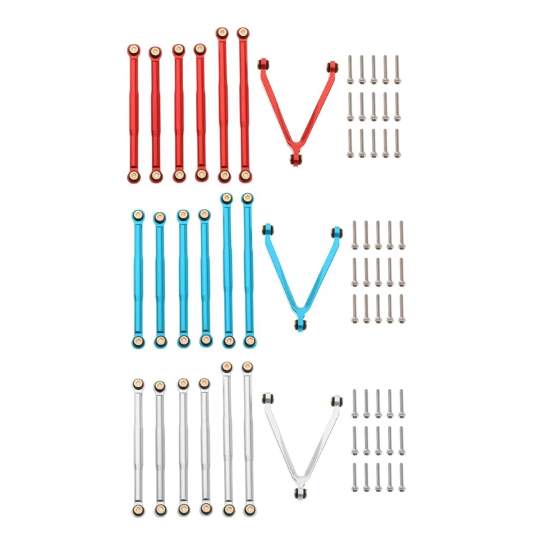 

Metal Link Linkage Pull Rod Tie Rod Set for Axial SCX24 C10 B-17 AXI00001 AXI00002 1/24 RC Crawler Car Parts