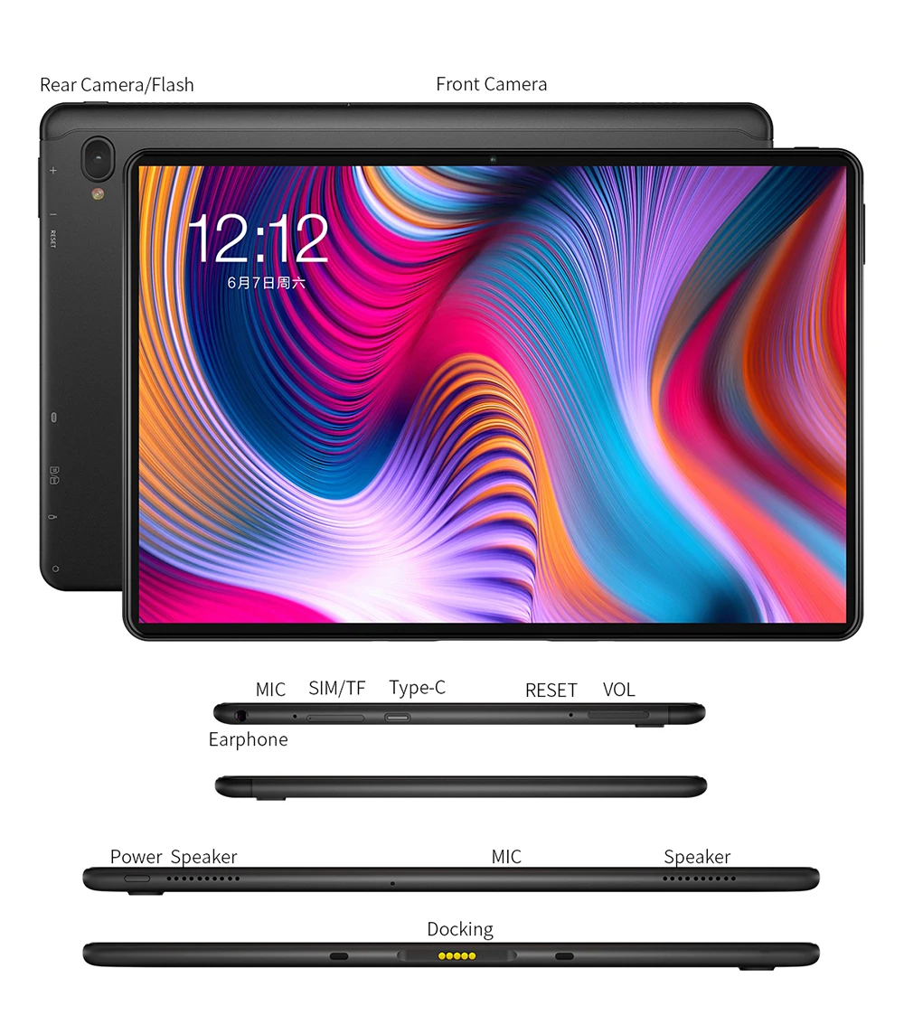 Планшет Teclast T30 Andriod 9,0 4G с функцией телефонных звонков 10," 1920x1200 MTK P70 4 Гб ОЗУ 64 Гб ПЗУ 8000 мАч планшеты ПК Двойная камера gps type-C