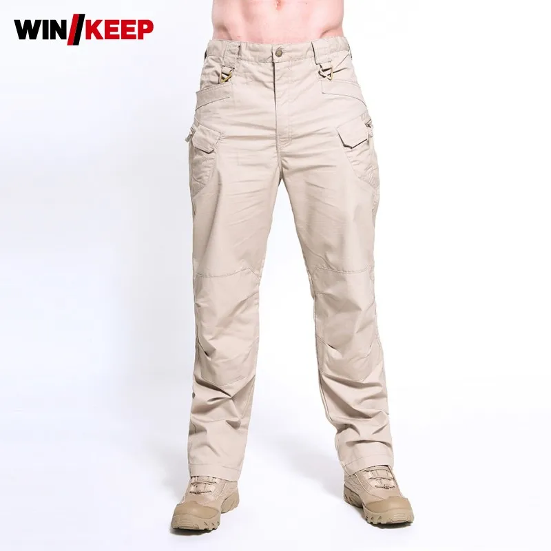 Брюки-карго мужские тактические уличные штаны для треккинга много карманов