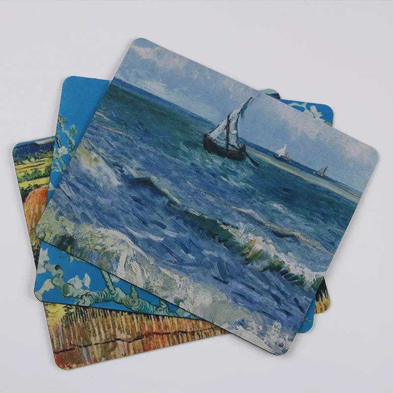 

Korean version of ins girl heart Van Gogh oil painting mouse pad small computer student office non-slip mat