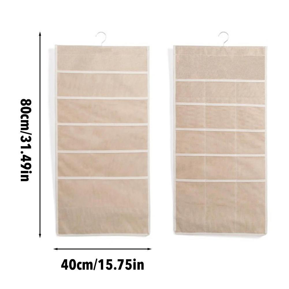 

2PCS Wardrobe Storage Bag Foldable Hanging Organizer Underware Bra Socks Multi Pockets Bag Oxford Fabric Hang Storage Organizer