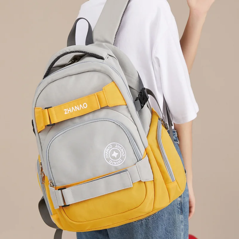 

2021 New backpacks for girls secondary school senior boys and girls multi-layer Oxford cloth backpack