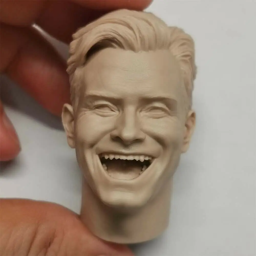 DIY 1/6 Неокрашенная голова смеющегося Antony Starr лепка резьба модель подходит для 12