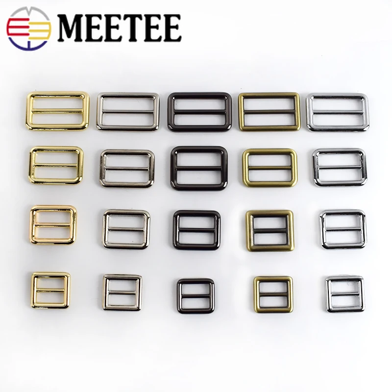 

Meetee 20 штук 12-50 мм металла настроить Tri-скользящая пряжка для ремня лямки слайдер РЕГУЛИРОВОЧНОЕ КОЛЬЦО пряжки DIY крючок для сумки застежка ак...