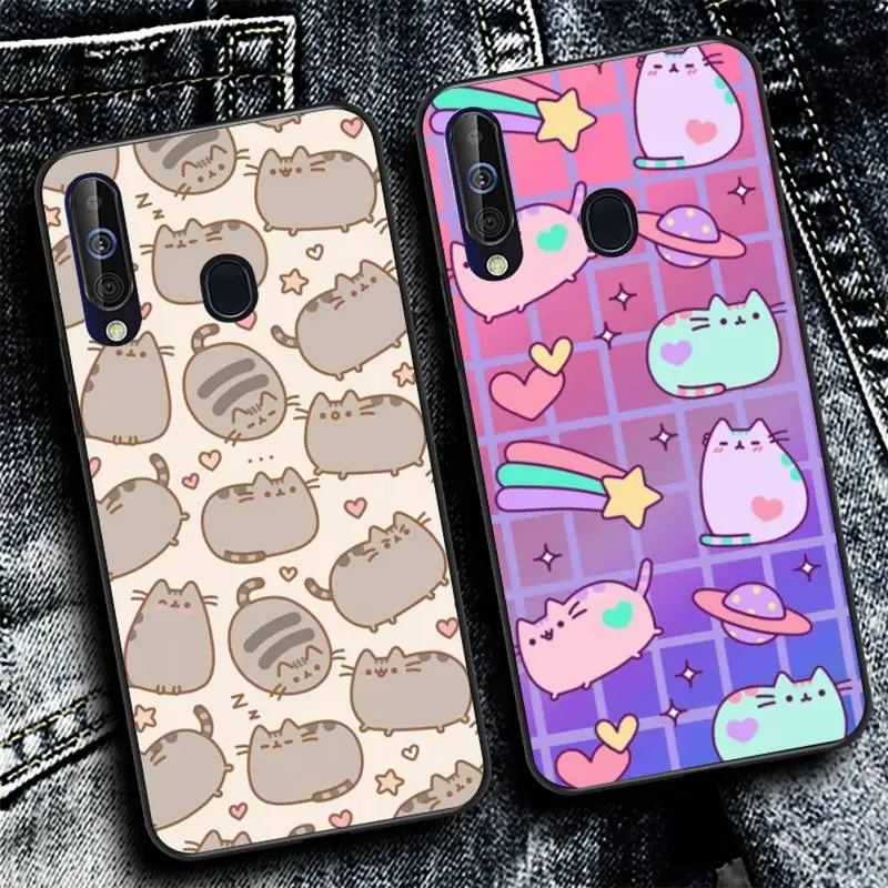

YNDFCNB Cute Cartoon Cat Phone Case for Samsung A51 01 50 71 21S 70 31 40 30 10 20 S E 11 91 A7 A8 2018