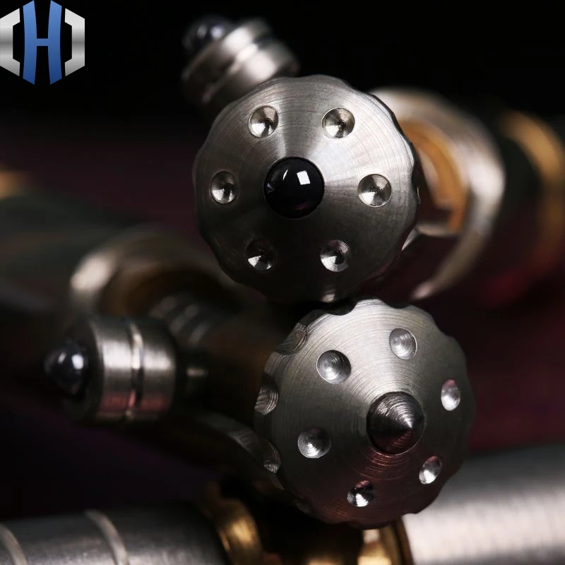 Спиральная тактическая ручка из титанового сплава и латуни переносная для