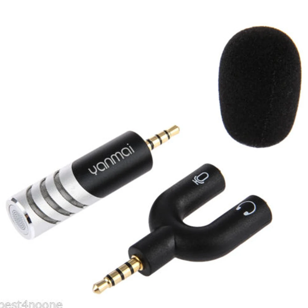 3.5mm Condenser Microphone Live Video Interview Recording Mic For Apple Android Mobile Phone High Quality | Электроника