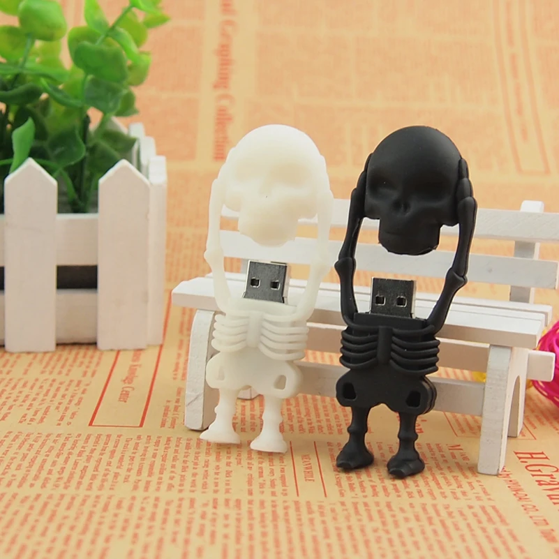 Хэллоуин крутой USB флэш накопитель мини Флешка забавная карта памяти Флеш 32 Гб 64