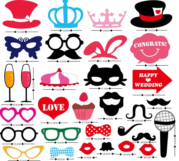 Фотобудка реквизит 31 шт. забавная фотобудка искусственные Усы на палочке