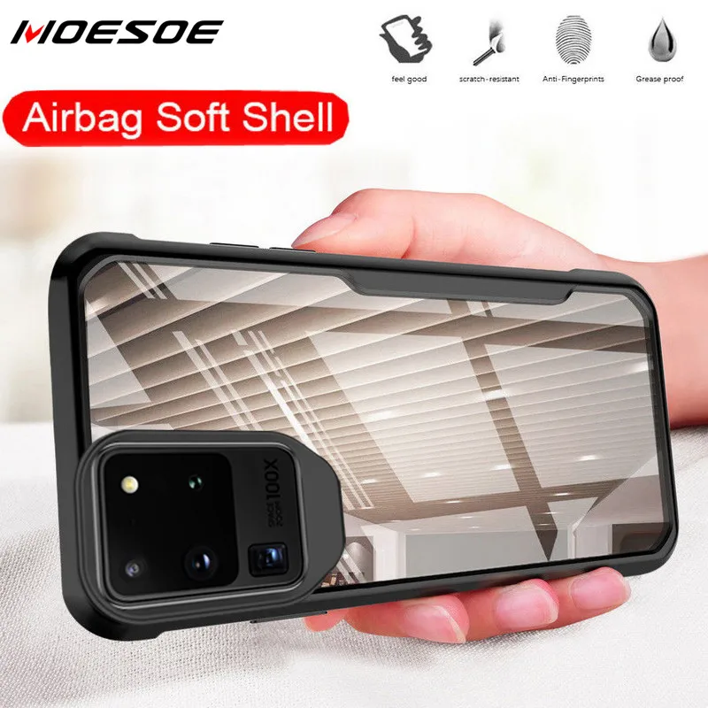 Противоударный бронированный Прозрачный чехол для телефона Samsung Galaxy S20 S10 Plus S21 Note