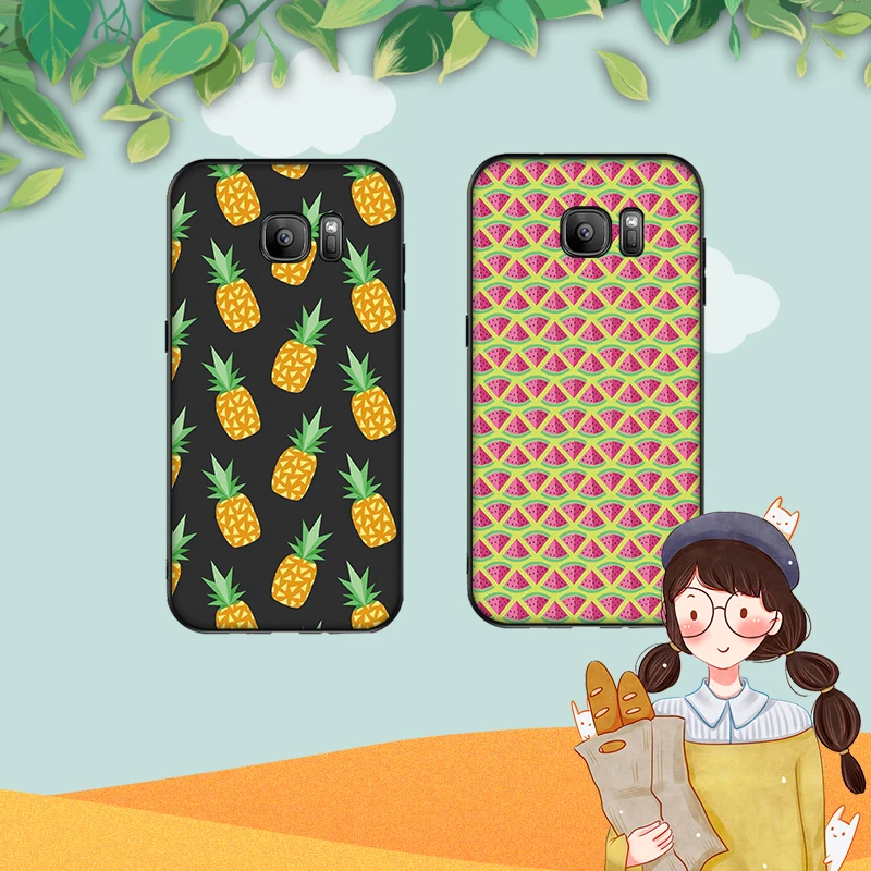 Лето ананас лимонный кактус для Samsung Note 8 9 M10 M20 M30 S6 S7 Edge S8 S9 S10 PLUS TPU мягкий чехол