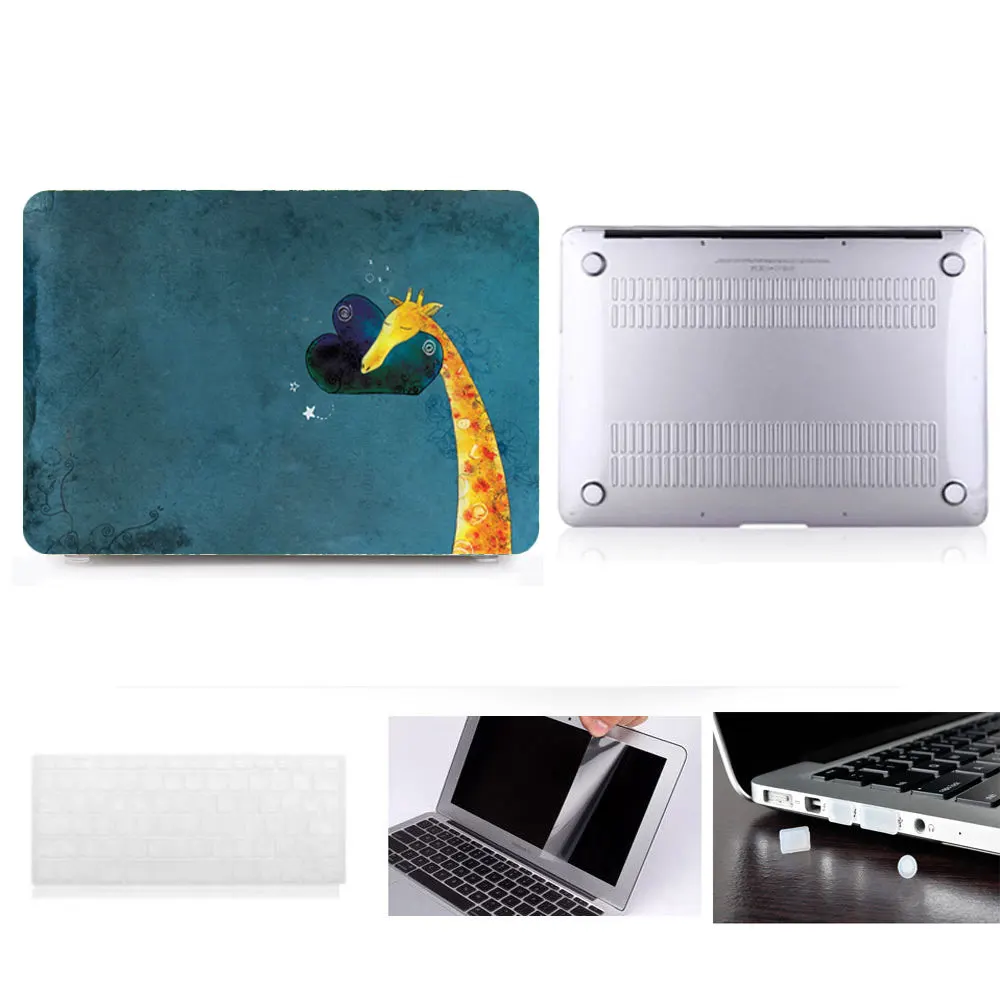 

4in1 Laptop Hard Shell Case+Keyboard Cover+Screen Film+Dust Pulg only For Apple MacBook Air 13 With Retina Touch Bar model A1932