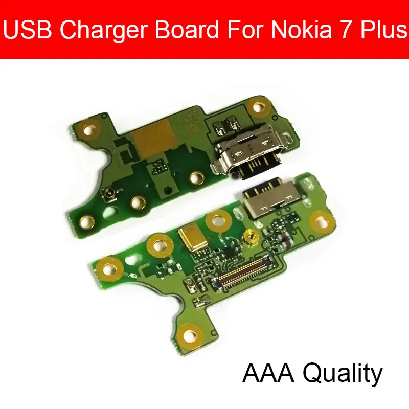Плата зарядного устройства для микрофона и Usb для Nokia 7 plus TA-1049 1055 1062 разъем для зарядки через USB порт плата для ремонта гибкого кабеля