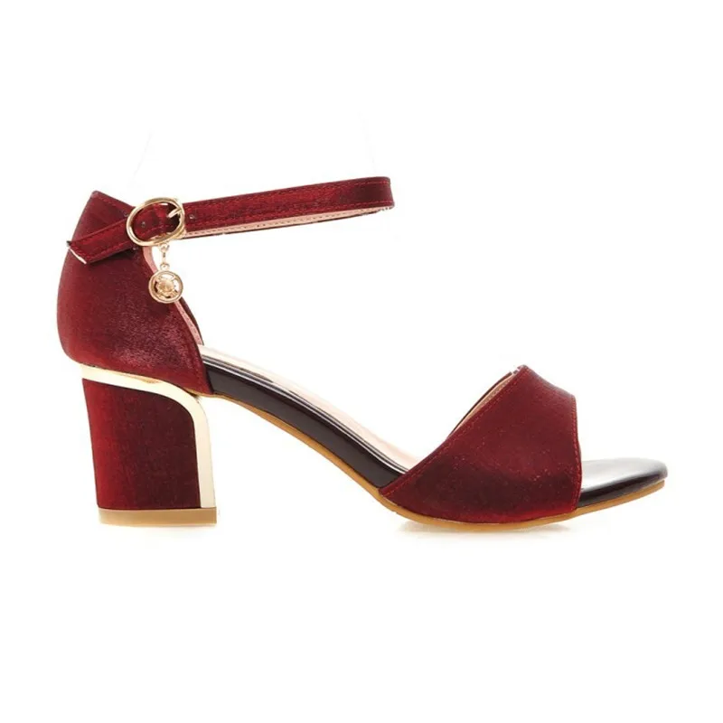 Женские сандалии с открытым носком Босоножки на высоком каблуке (6 см) туфли Туфли