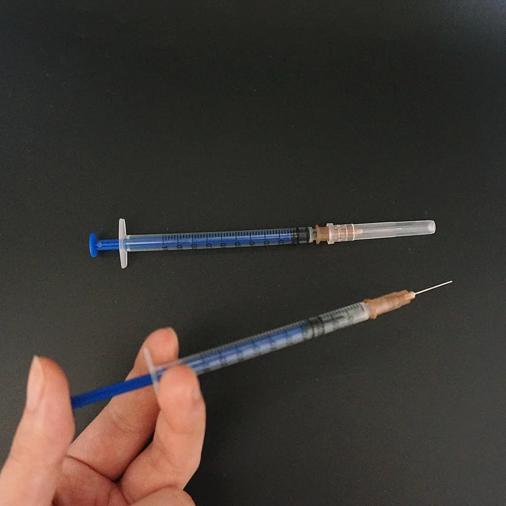 

20pcs 1ml Disposable Plastic Liquid Dispenser Syringe Needle Industrial Glues, injection syringe for Human