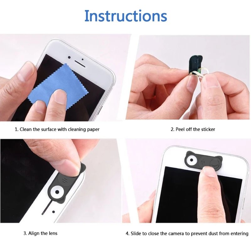 L41E 2/3/5x Camera Cover Slides, Webcam Sliding Covers Apply to Laptop, Tablet, PC, Smartphone, Protect Your Privacy Scurity