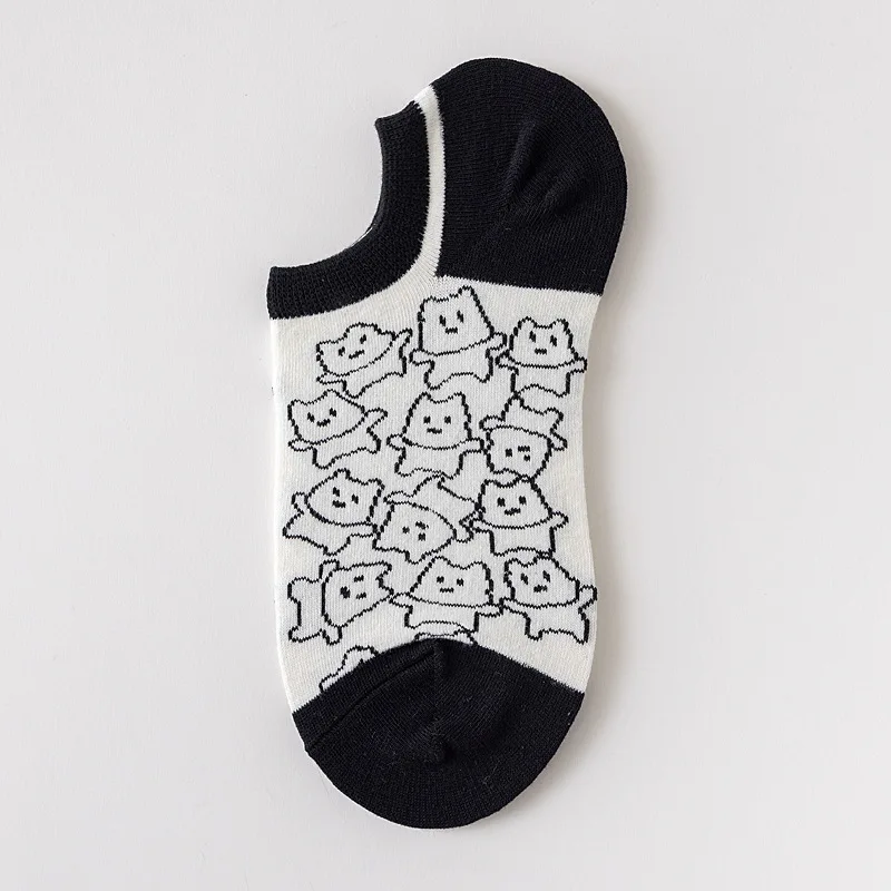 

Summer socks women cute bear cartoon boat socks Japanese Korean cotton socks lolita socks women