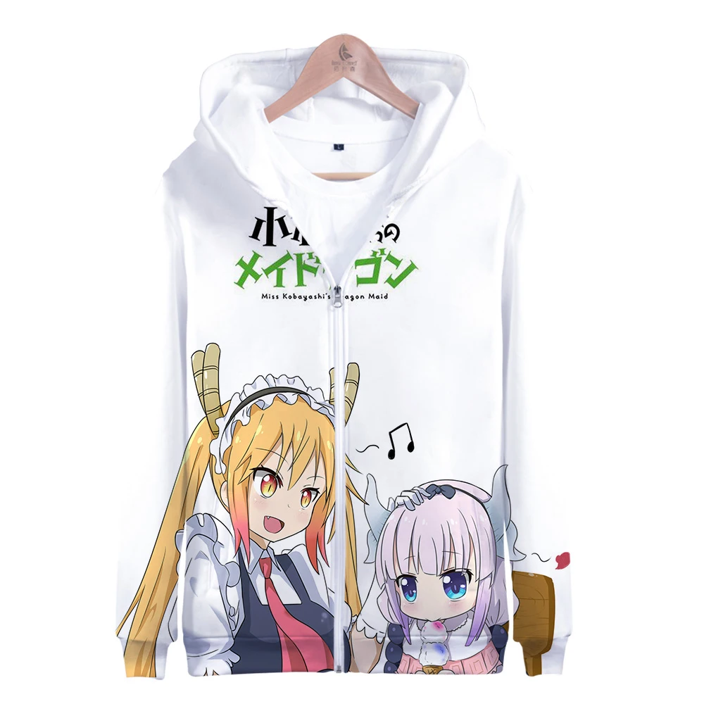 

2020 Xiaolin's dragon maid Zipper Hoodie 3D Cap Hoodies Sweatshirts Men/Women Harajuku Xiaolin's dragon maid Zipper Hooded Coats