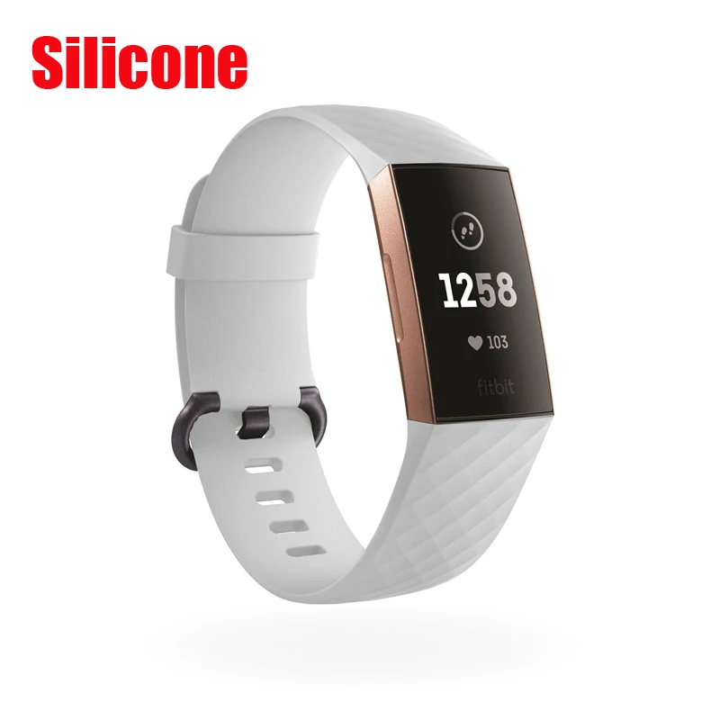 Миланский магнитный ремешок для Fitbit Charge 3 для Charge 2 фитнес-браслет из нержавеющей стали спортивные часы сменный металлический браслет - Цвет: white-Silicone
