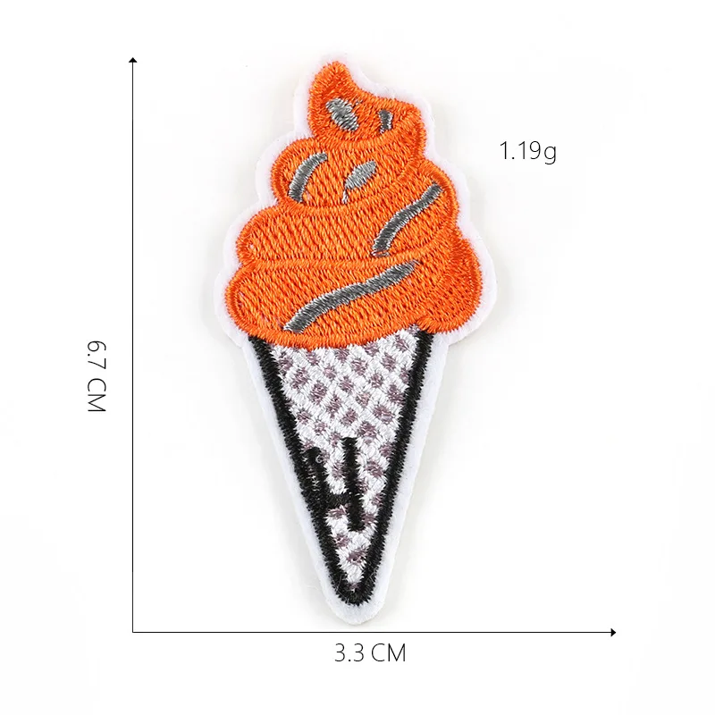 1-PCS-G-155 Ледяная одежда мороженое нашивки для полосы еда одежда наклейки Утюг На Аппликации Вышивка леденец значки@ G - Цвет: 1-PCS-G-155
