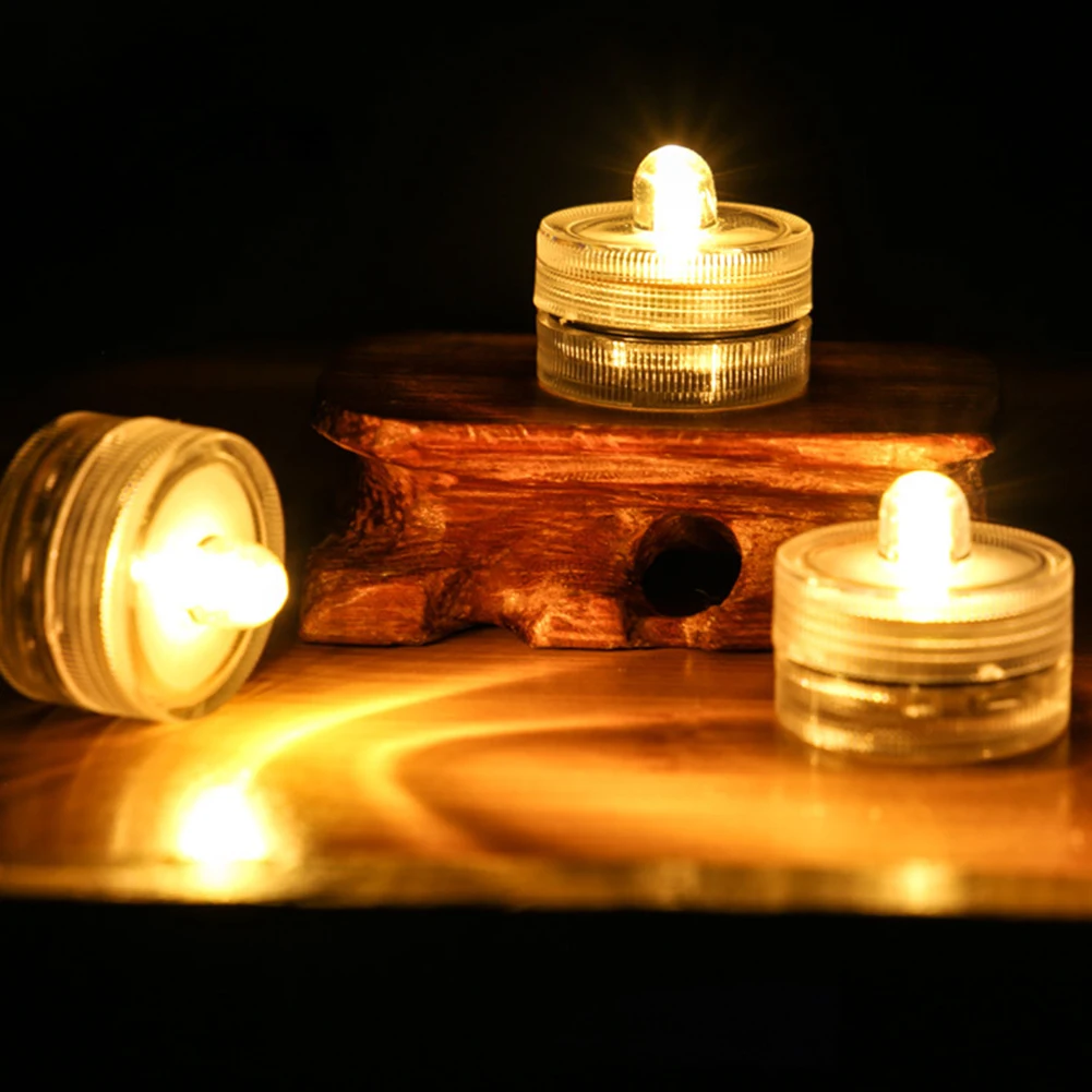 

Waterproof Battery Operated LED Tea Light Creative Wedding Party Decoration Table Decor LED Flameless Candle Light Colorful Lamp