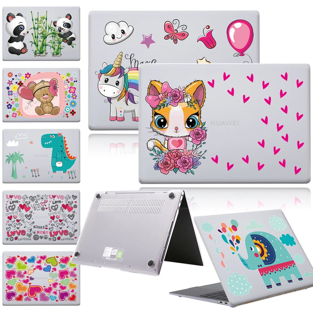 

For Huawei MateBook 13/D14/14/D 15/X Pro 13.9/X 2020 /Honor MagicBook 14/15 /Pro 16.1 Cute Animal Series Hard Shell Laptop Case