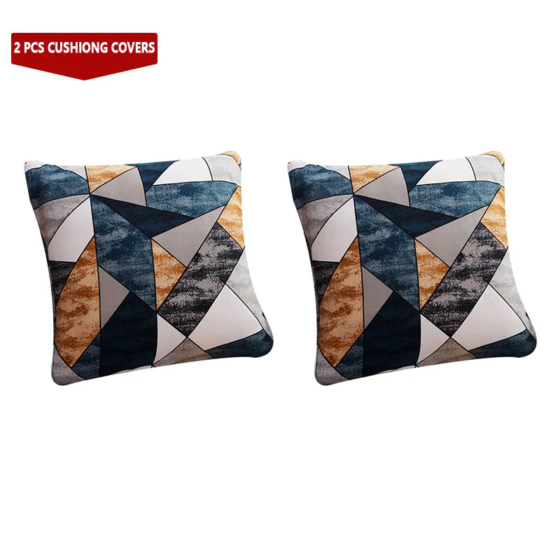 Arsenic Geometric 45*45 см, 2 шт., наволочки с принтом, эластичные наволочки для подушки, для автомобиля, украшения дома, дивана, кровати, декоративные наволочки - Цвет: Arsenic Geometric