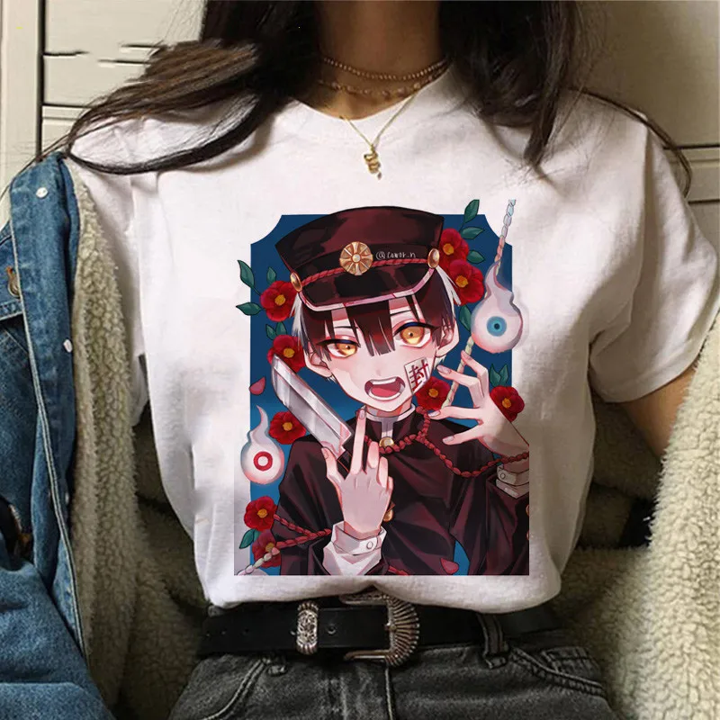 

Graphic tee Anime Hanako Kun oversized T Shirt Women Short Sleeve Toilet Bound Cartoon TShirt Harajuku Summer T-shirt goth