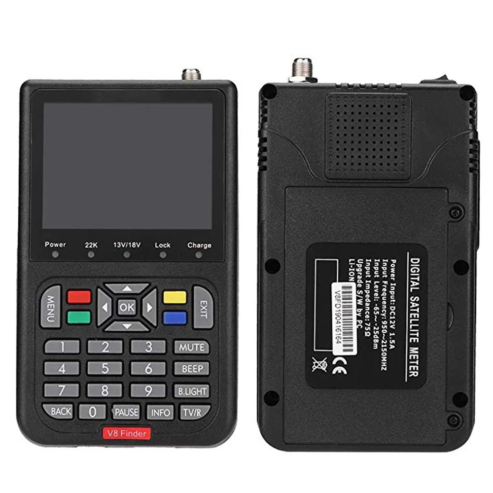Satxtrem V8 Sat Finder Digital HD 1080P DVB S2 H.264 3.5" LCD Built-in Battery Uydu Sinyal Bulucu Satelite Finder Receptor