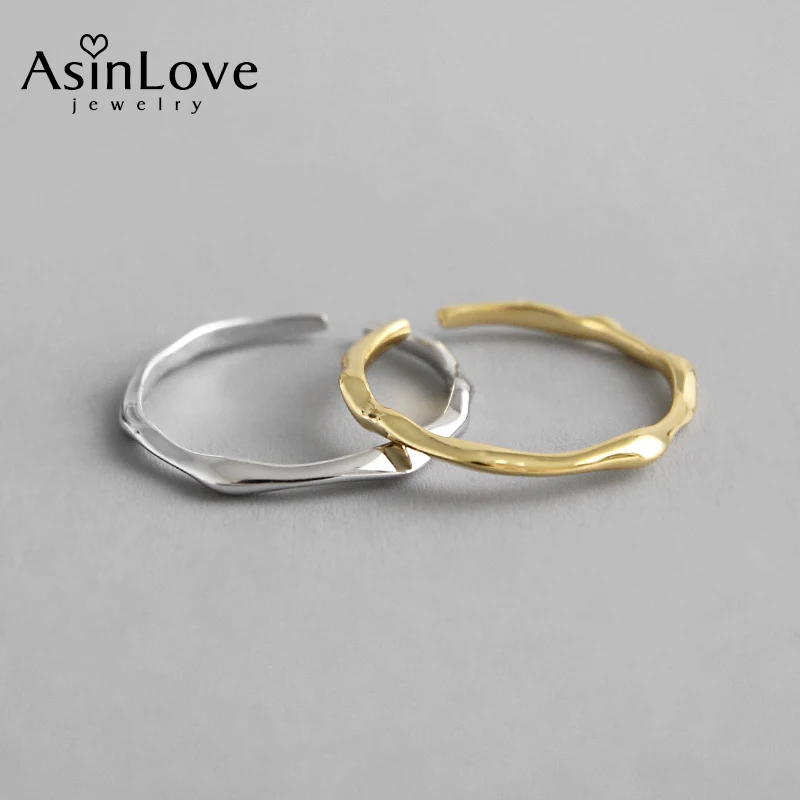 Женские открытые кольца AsinLove минималистичное необычное дизайнерское ювелирное