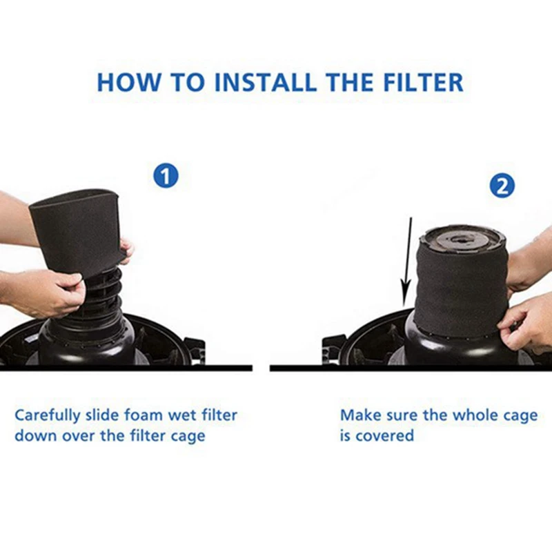

8 Pack 90585 Foam Sleeve VF2001 Foam Replacement Filter for Wet Dry Vacuum Cleaner, Fits for Shop-Vac Vacuum Cleaners